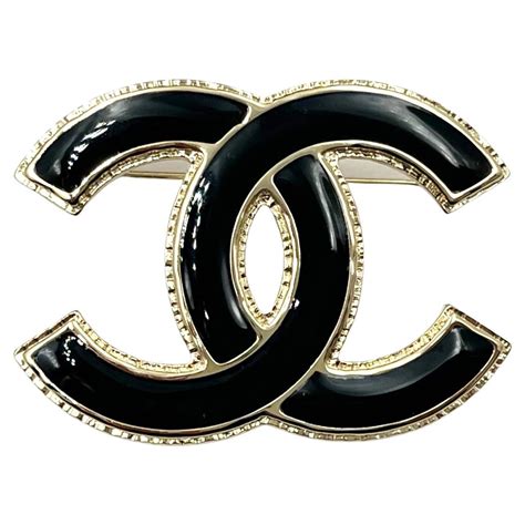 black and gold chanel brooch|chanel brooch etsy.